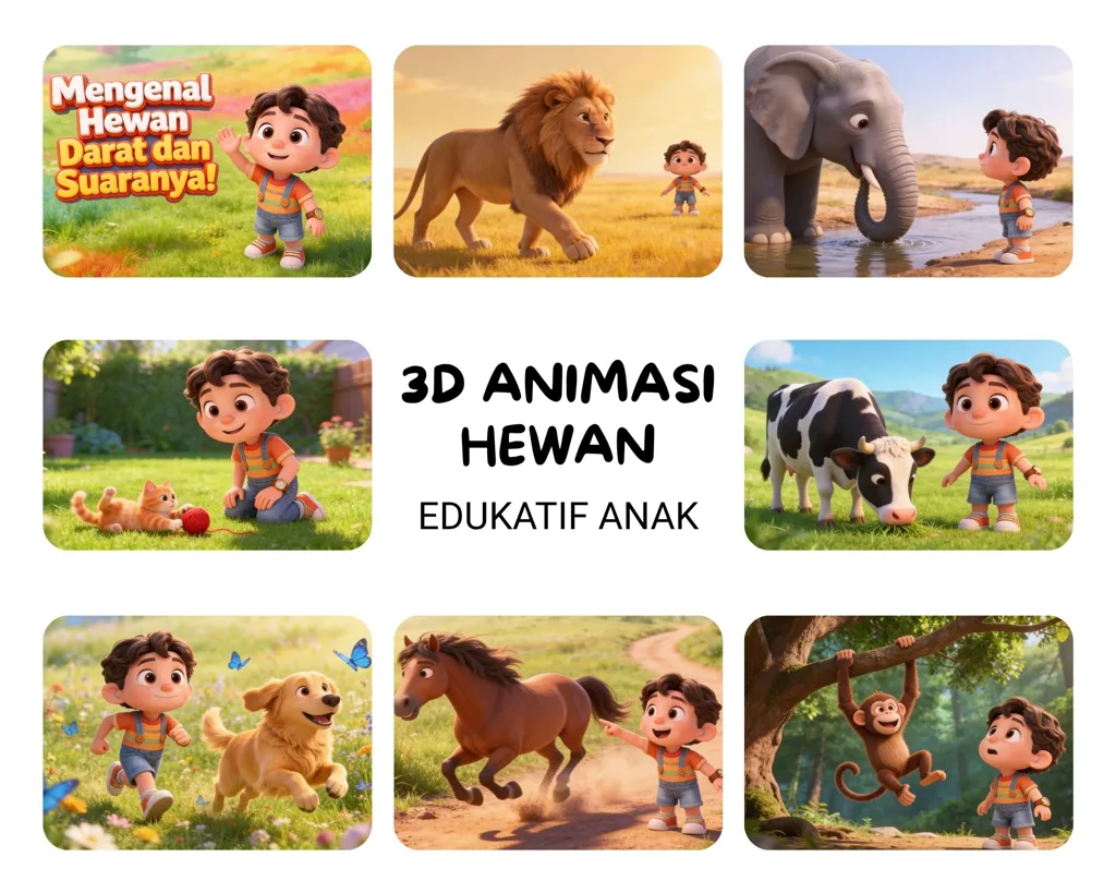 3D Animasi Edukatif Anak - Cerita Hewan